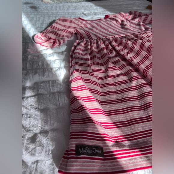 Matilda Jane Heart to Heart Bookworm Striped Lap Dress Size 8 VGUC - Picture 7 of 9